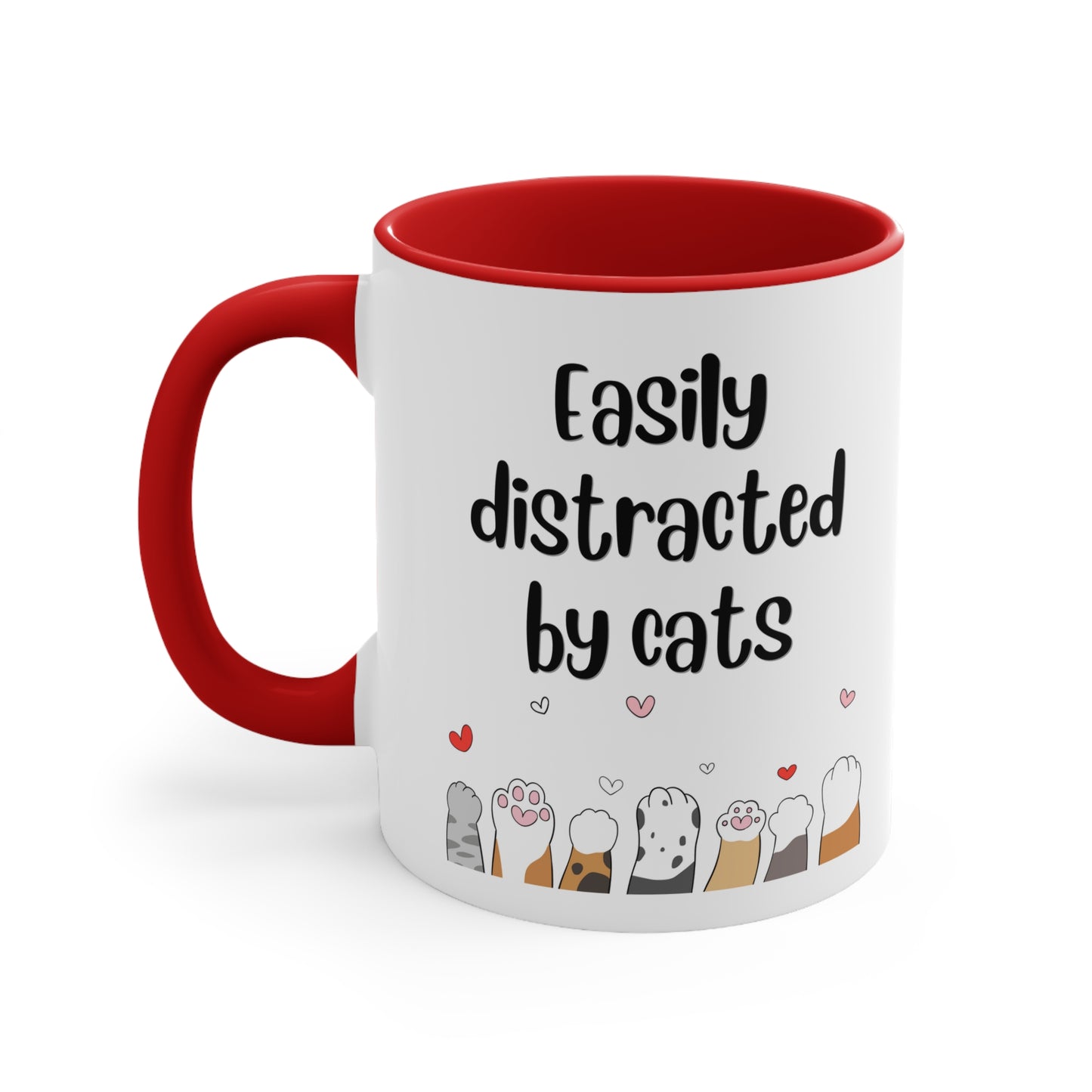 Easily Distracted by Cats Mug, 11oz