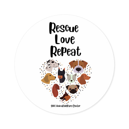 Loving Rescue Round Stickers, Indoor\Outdoor