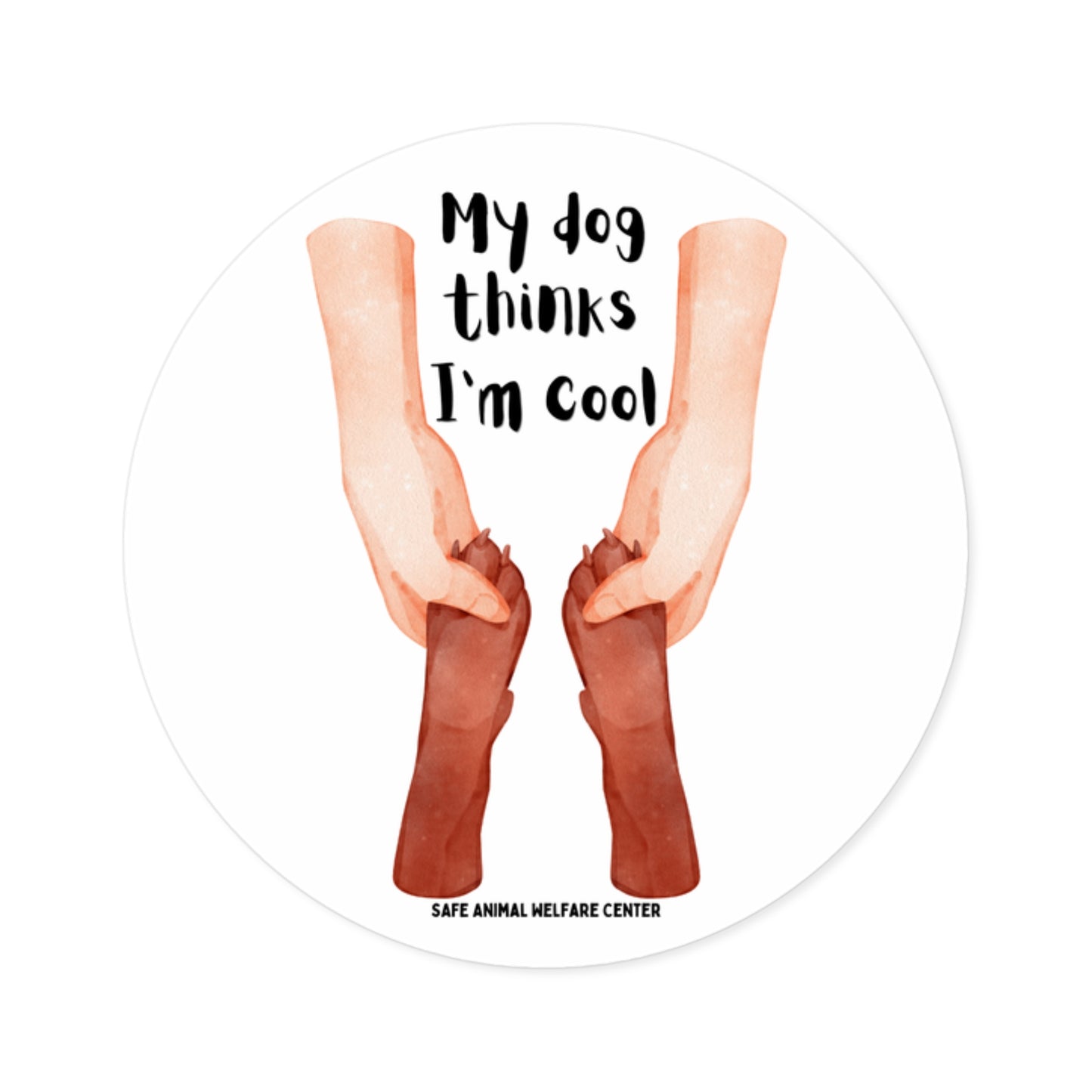 My Dog Said I'm Cool, Round Stickers, Indoor\Outdoor