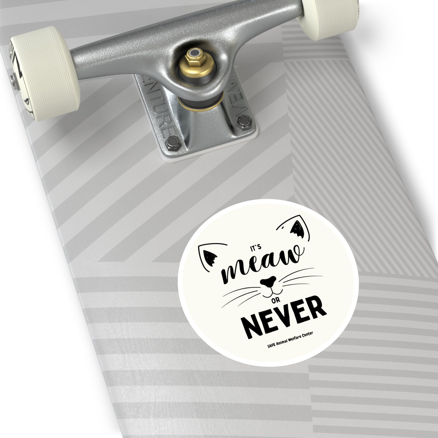Meow or Never! Round Stickers, Indoor\Outdoor