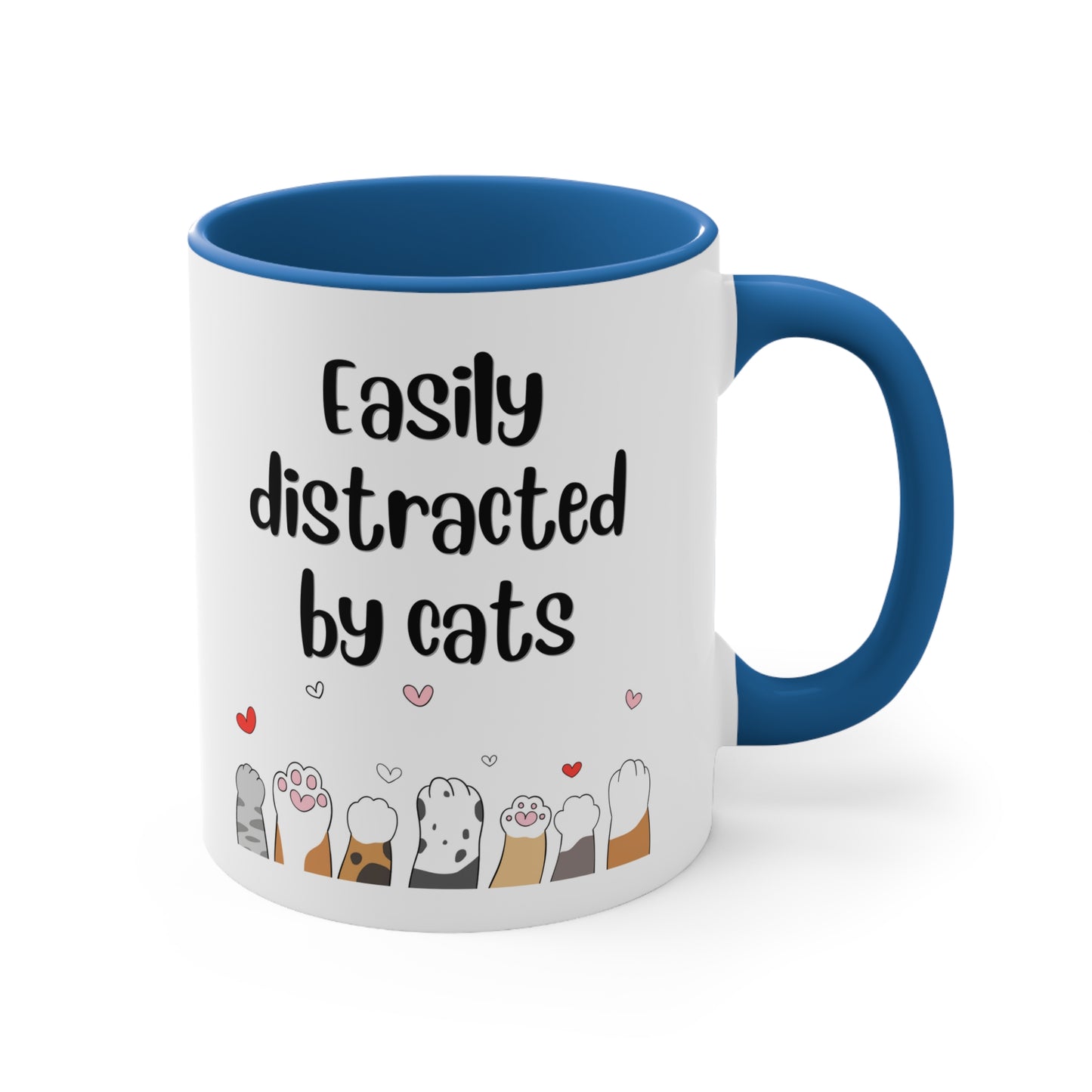 Easily Distracted by Cats Mug, 11oz