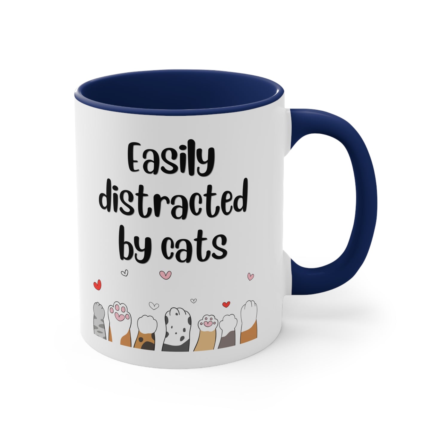 Easily Distracted by Cats Mug, 11oz