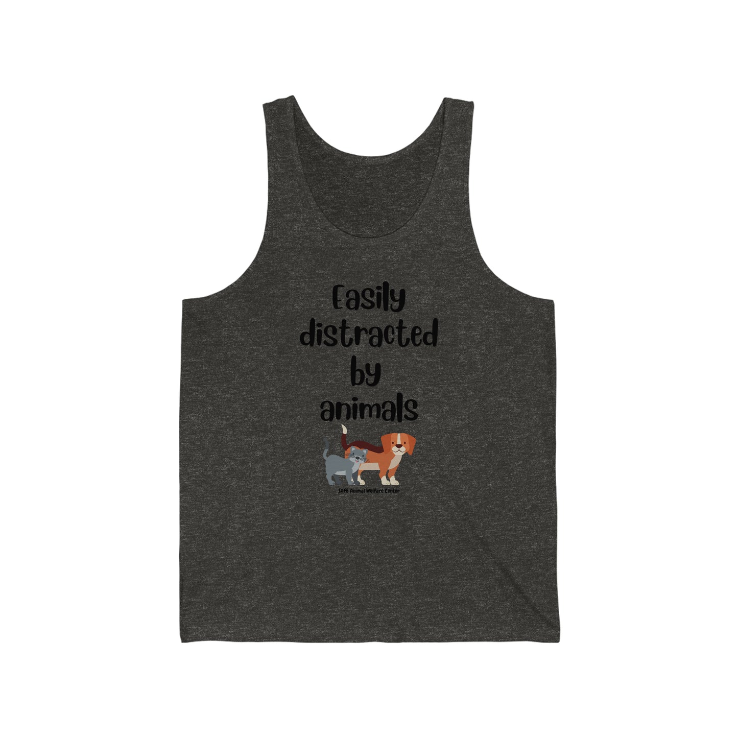 Easily Distracted By Animals Unisex Jersey Tank