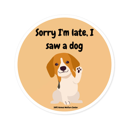 Did You See That Dog? Round Stickers, Indoor\Outdoor