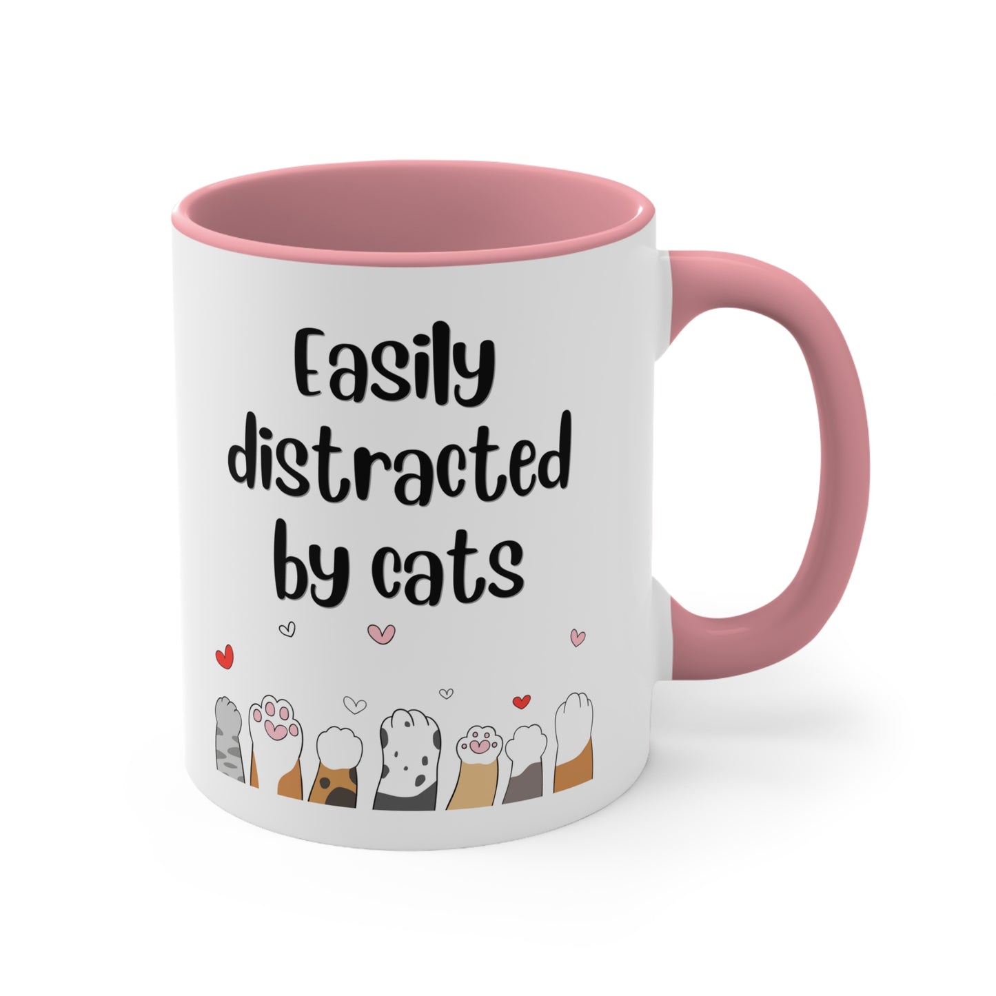 Easily Distracted by Cats Mug, 11oz