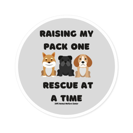 One rescue at a time You Round Stickers, Indoor\Outdoor