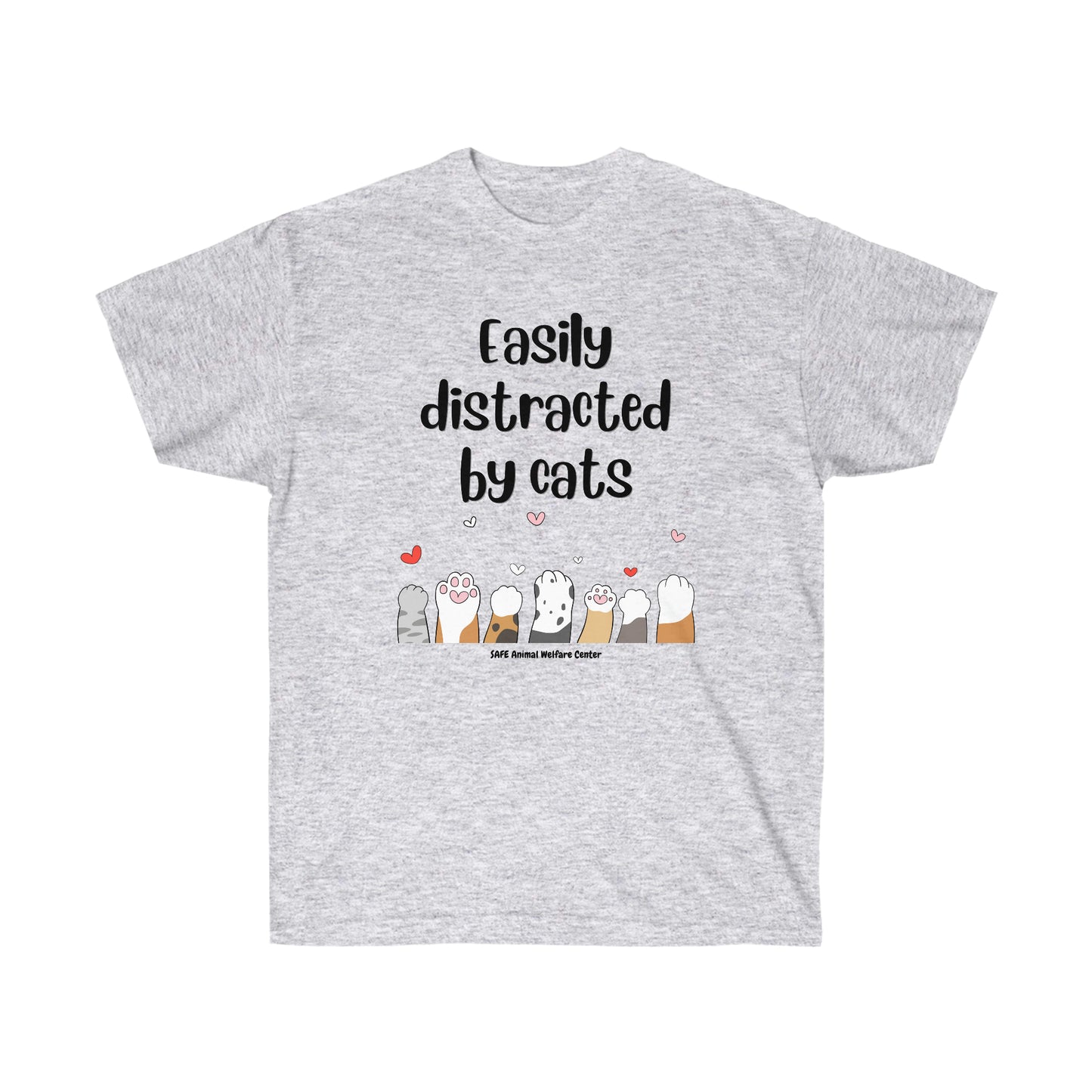 Easily distracted by cats Unisex Ultra Cotton Tee