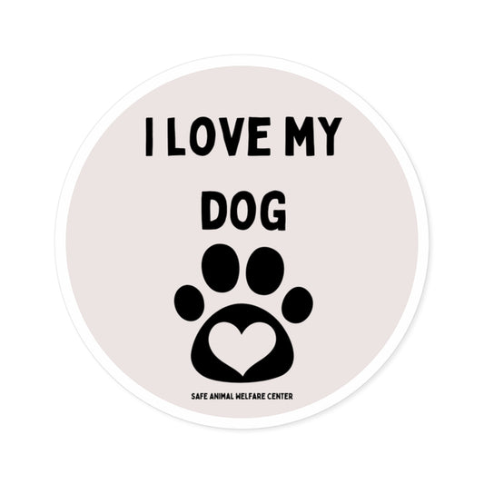 We Love You Dog Round Stickers, Indoor\Outdoor