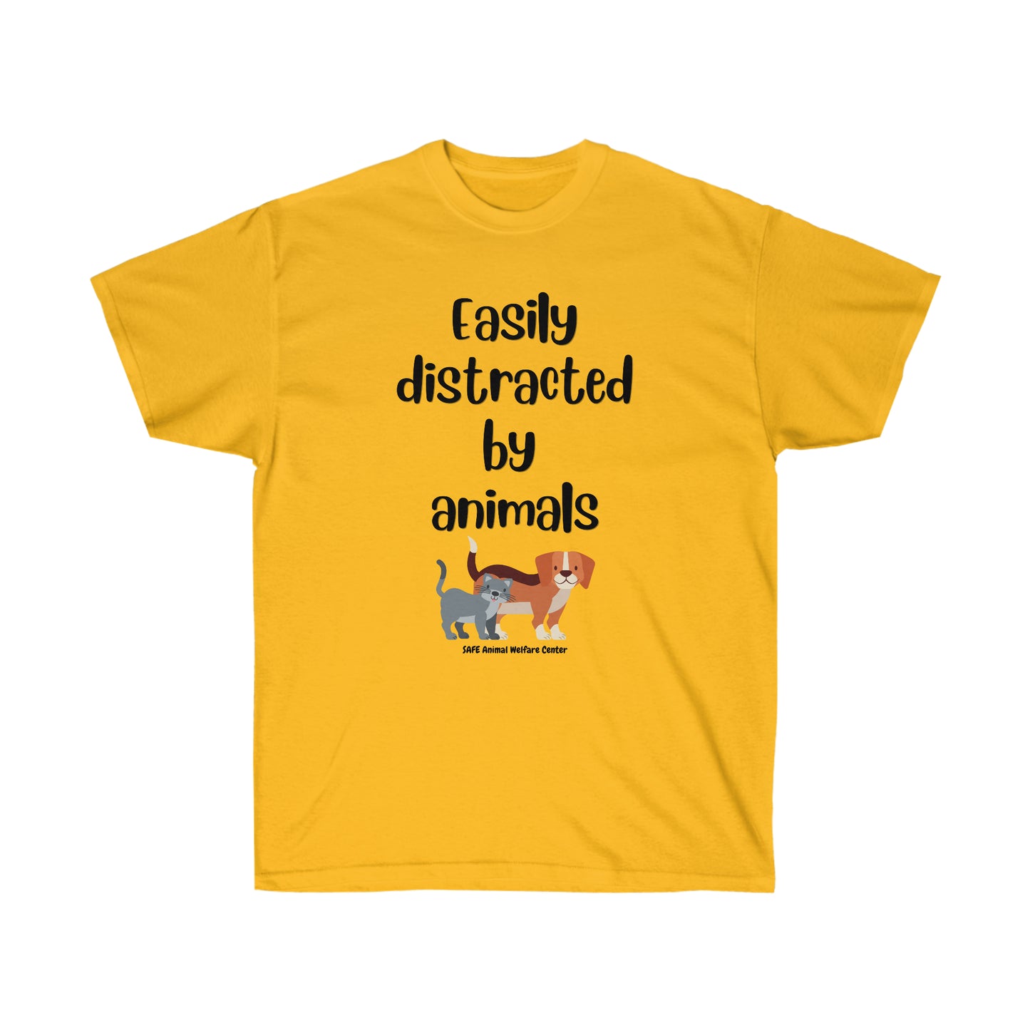 Easily distracted by animals Unisex Ultra Cotton Tee