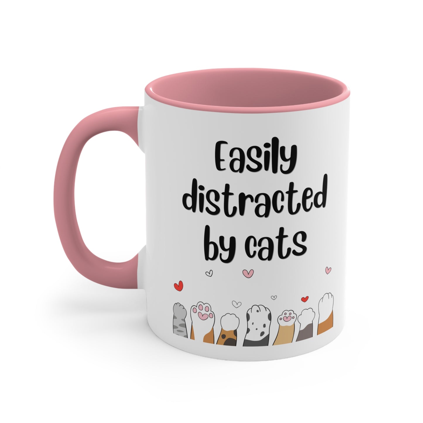 Easily Distracted by Cats Mug, 11oz