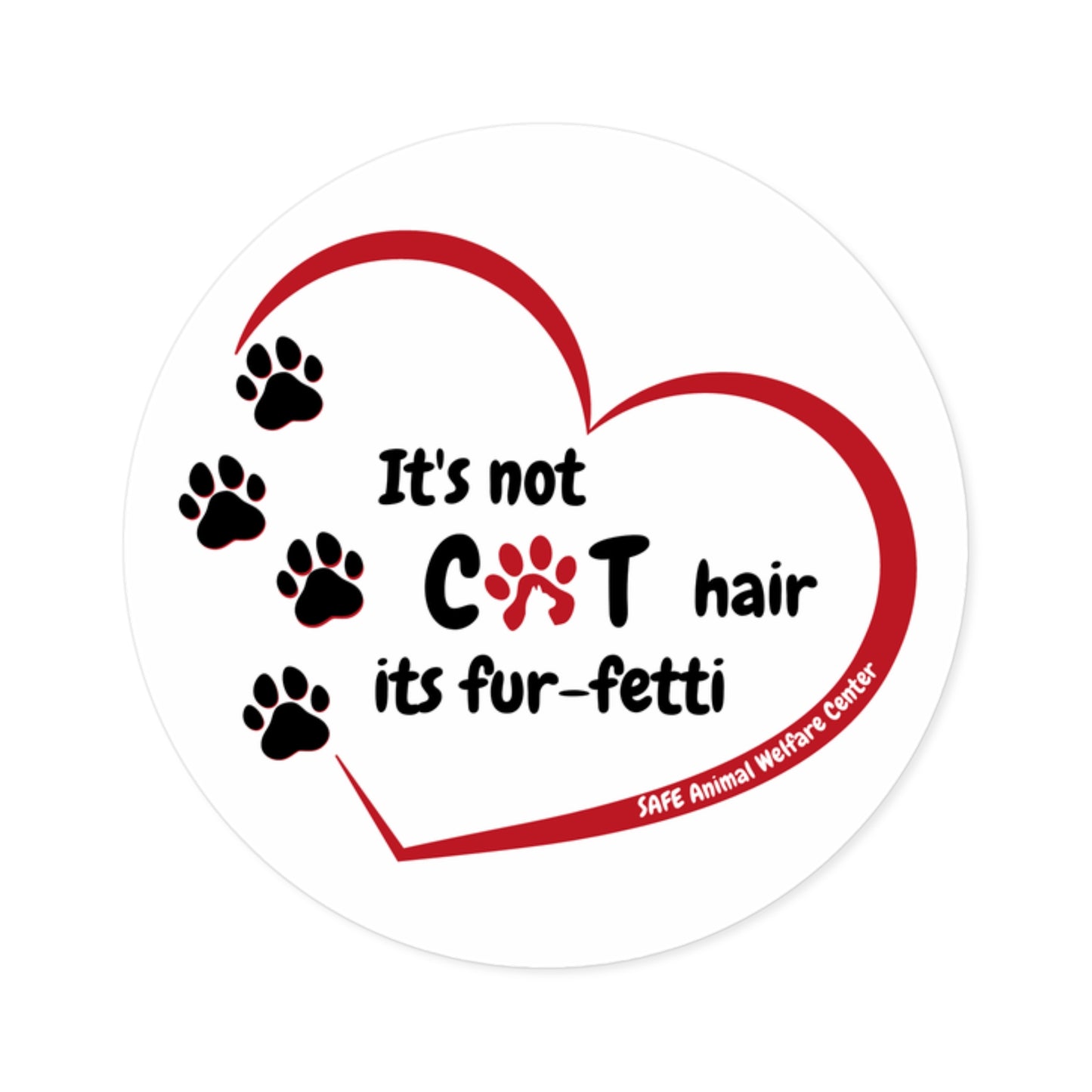 It's not cat hair, Round Stickers, Indoor\Outdoor