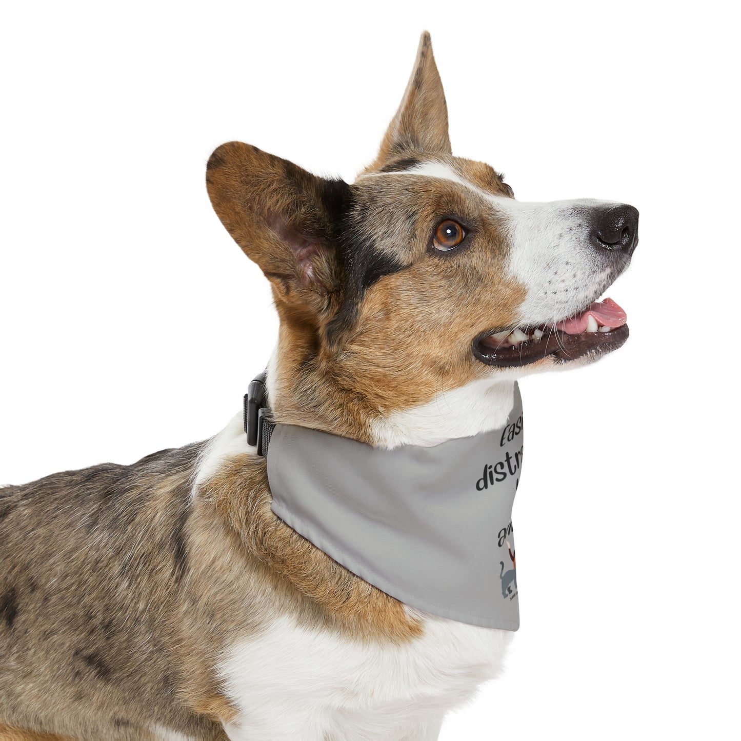 Easily Distracted By Animals, Pet Bandana Collar