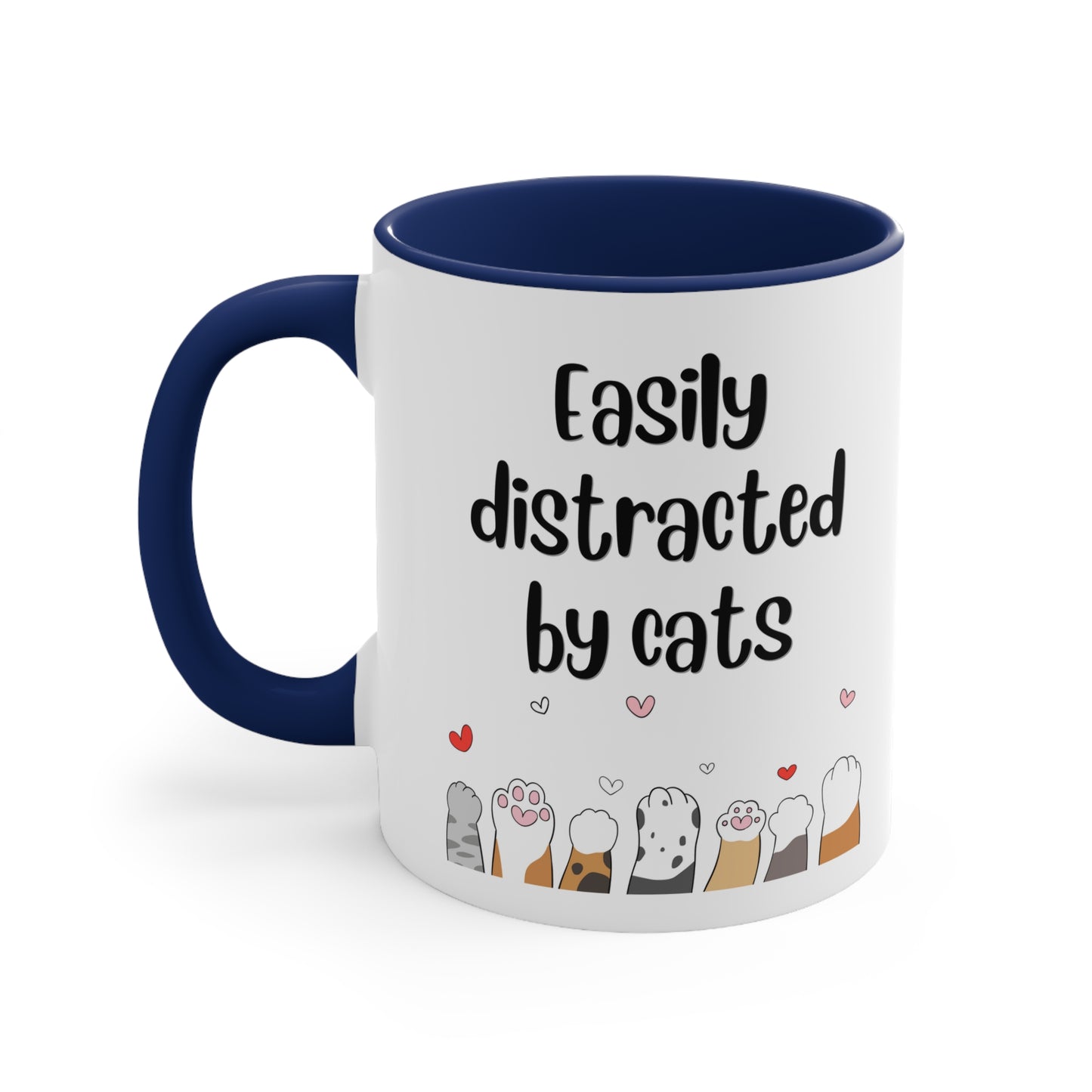 Easily Distracted by Cats Mug, 11oz