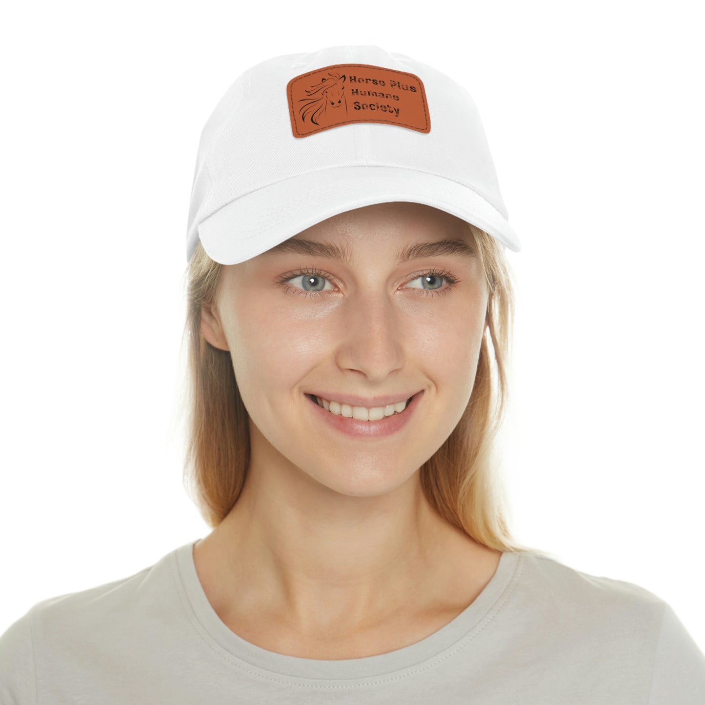 Horse Plus Logo Cap with Leather Patch (Rectangle)