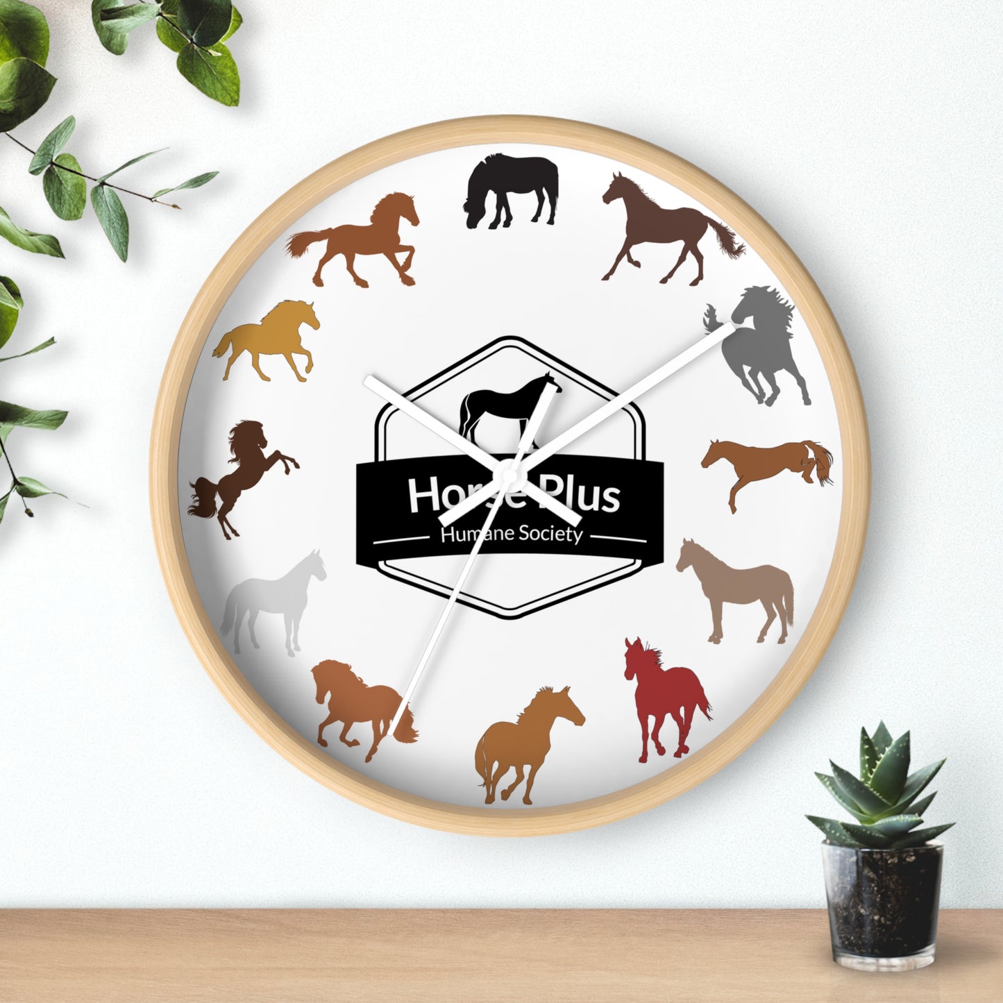 Colorful Horses Wall Clock