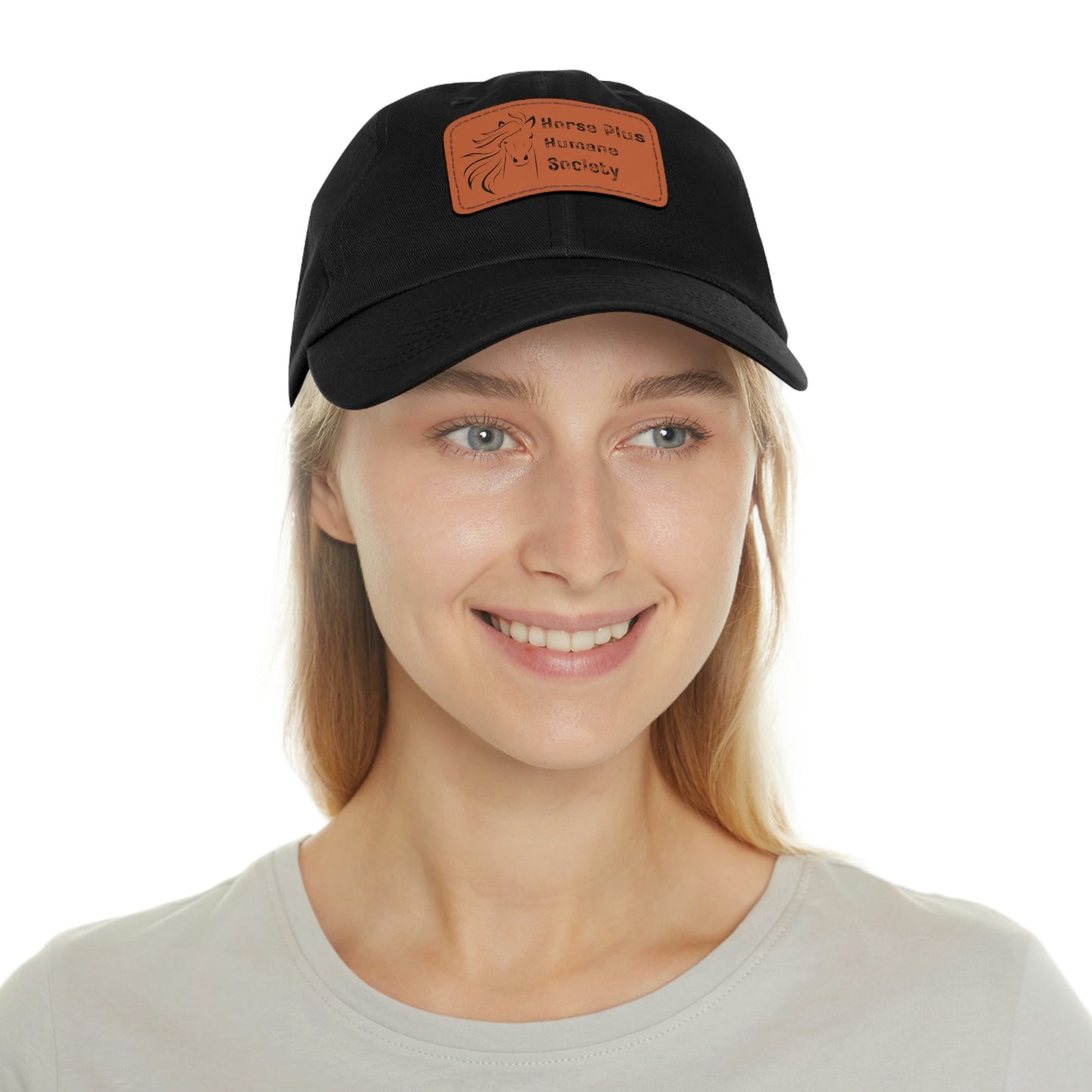 Horse Plus Logo Cap with Leather Patch (Rectangle)