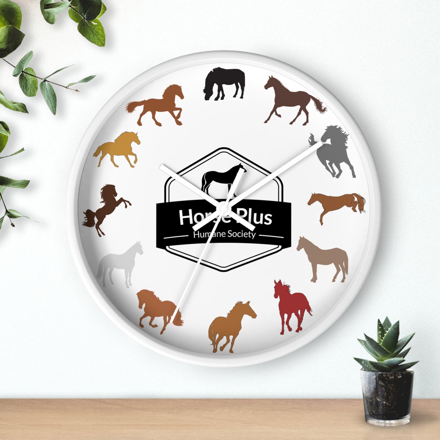 Colorful Horses Wall Clock