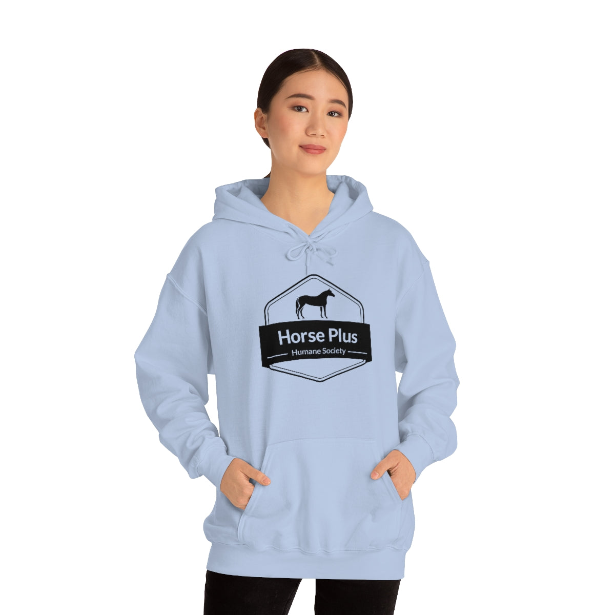 Horse Plus Logo Unisex Heavy Blend™ Hooded Sweatshirt