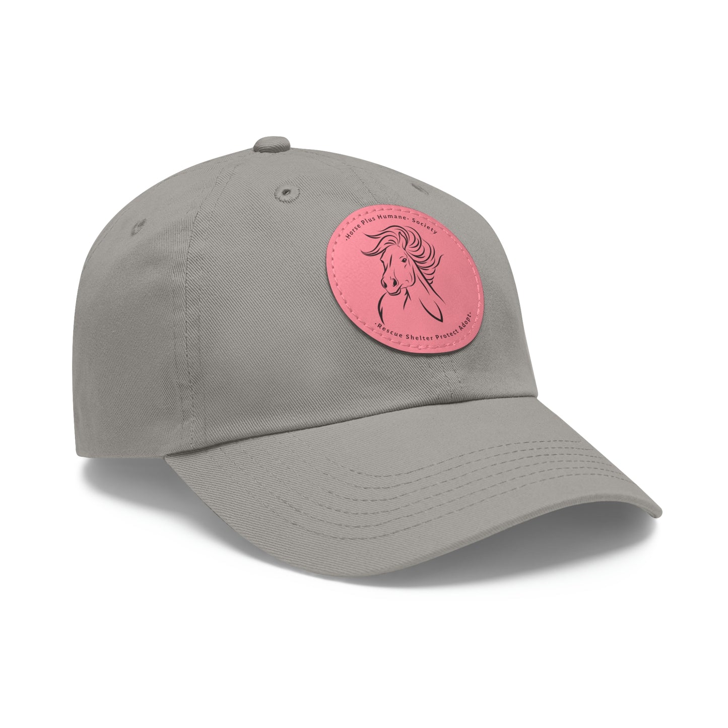 Horse Lover Cap with Leather Patch (Round)