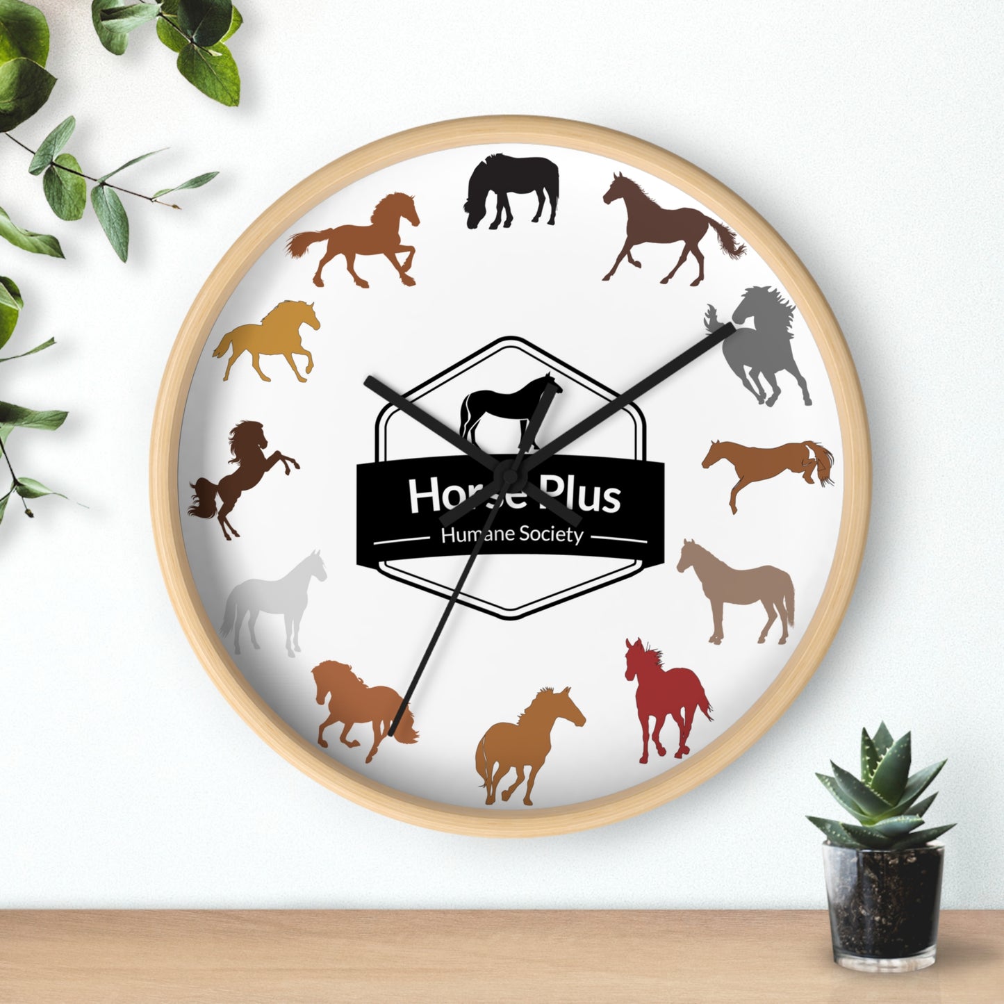 Colorful Horses Wall Clock