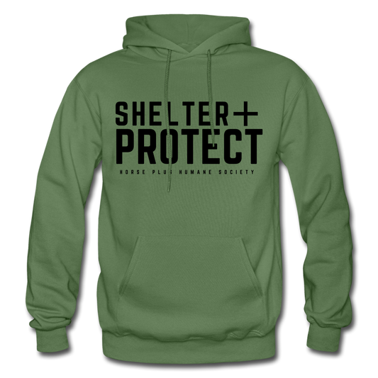 SHELTER + PROTECT Hoodie - military green