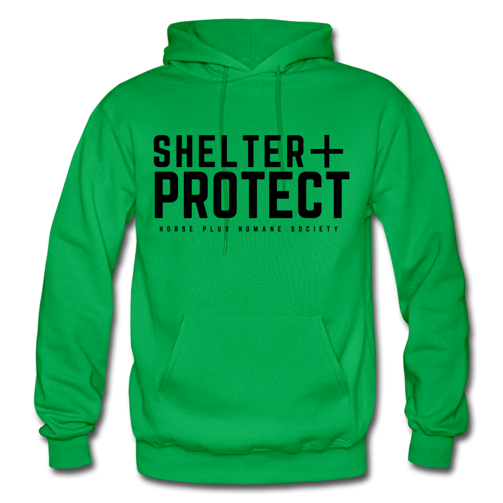 SHELTER + PROTECT Hoodie - kelly green