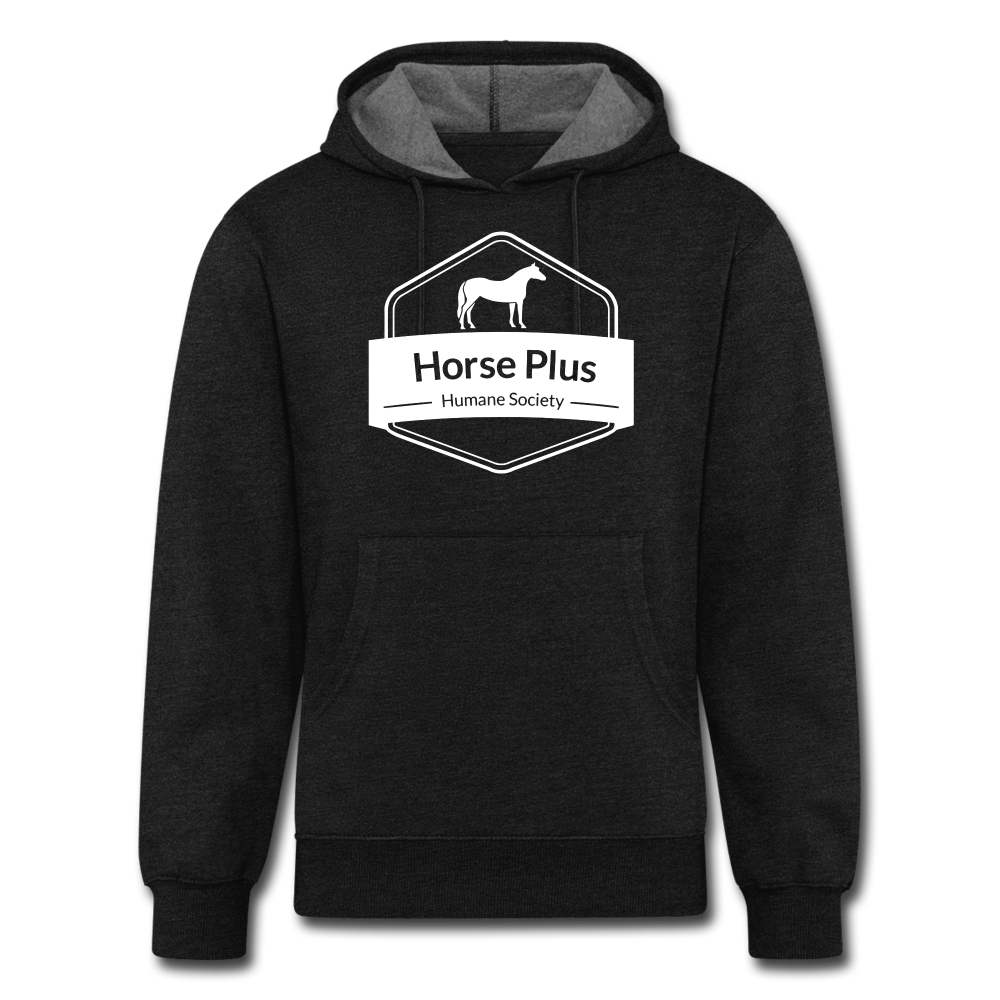 Unisex Horse Plus Logo Hoodie - charcoal grey