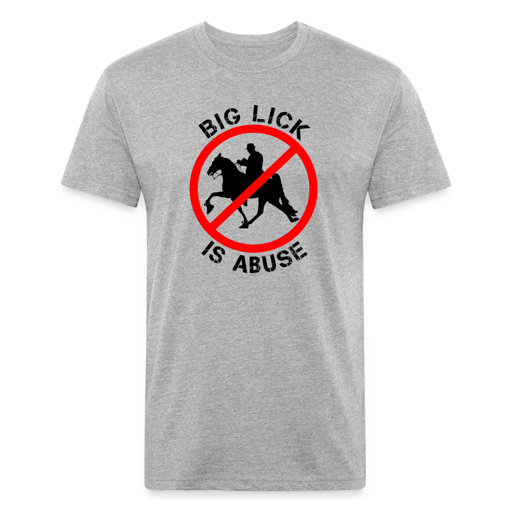 STOP BIG LICK - Fitted Unisex T-Shirt - heather gray