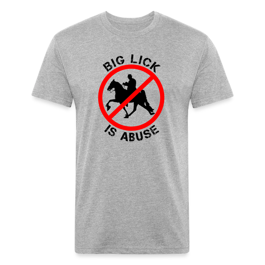 STOP BIG LICK - Fitted Unisex T-Shirt - heather gray